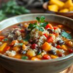 Homemade Veggie Soup Made with Frozen Ingredients