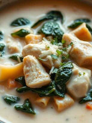 Creamy White Chicken Lasagna Soup