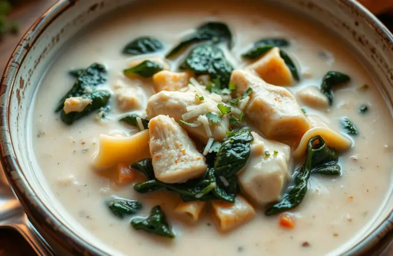 Creamy White Chicken Lasagna Soup