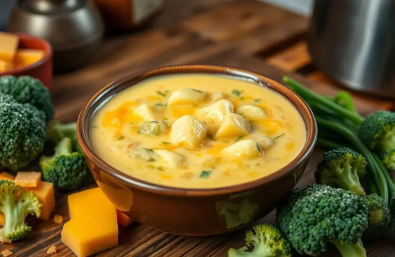 Crockpot Potato Broccoli Cheddar Soup​