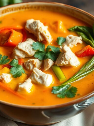 Easy Thai Chicken Curry Soup