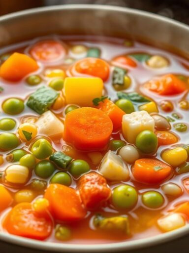 Vegetable Soup with Frozen Veggies