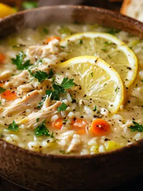 Lemon Chicken Rice Soup