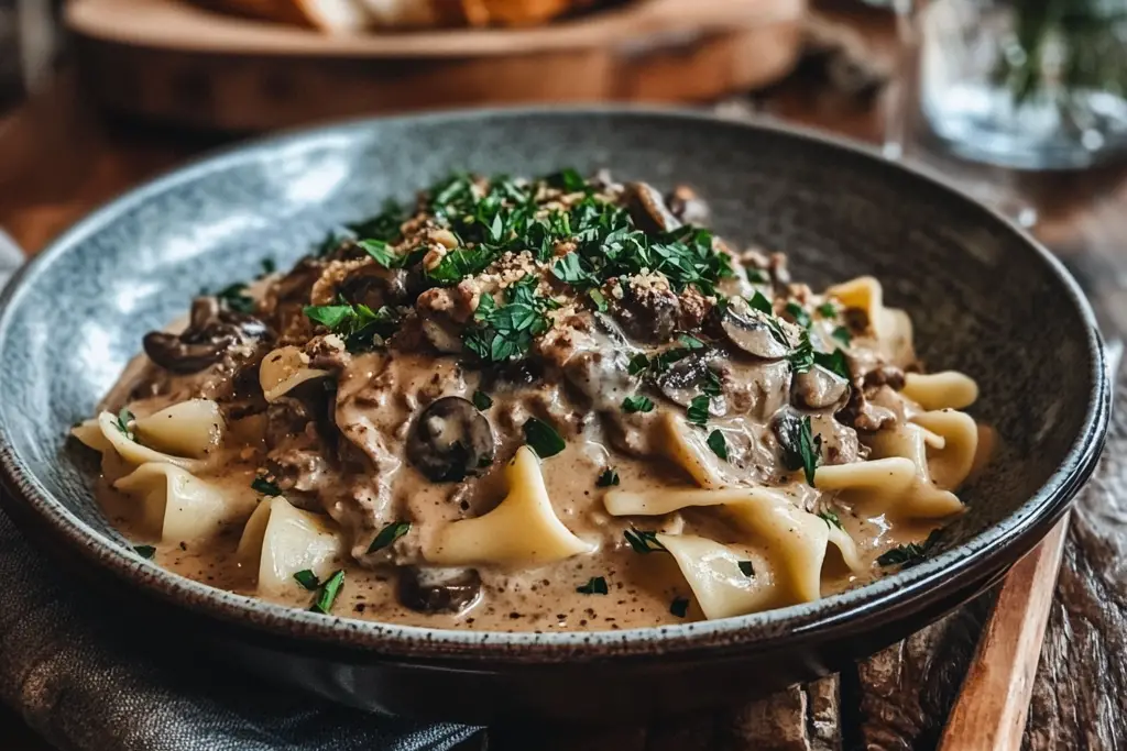 Ground Beef Stroganoff