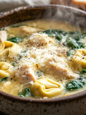 Creamy Chicken Tortellini Soup