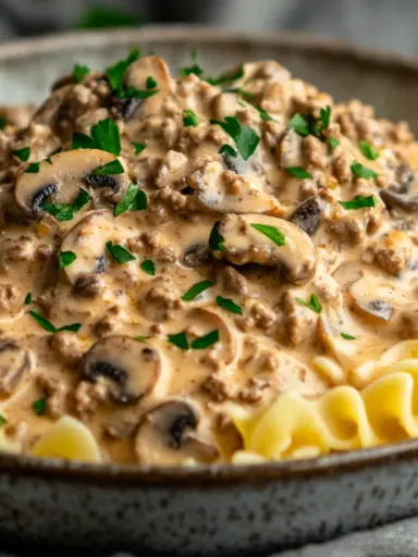 Ground Beef Stroganoff