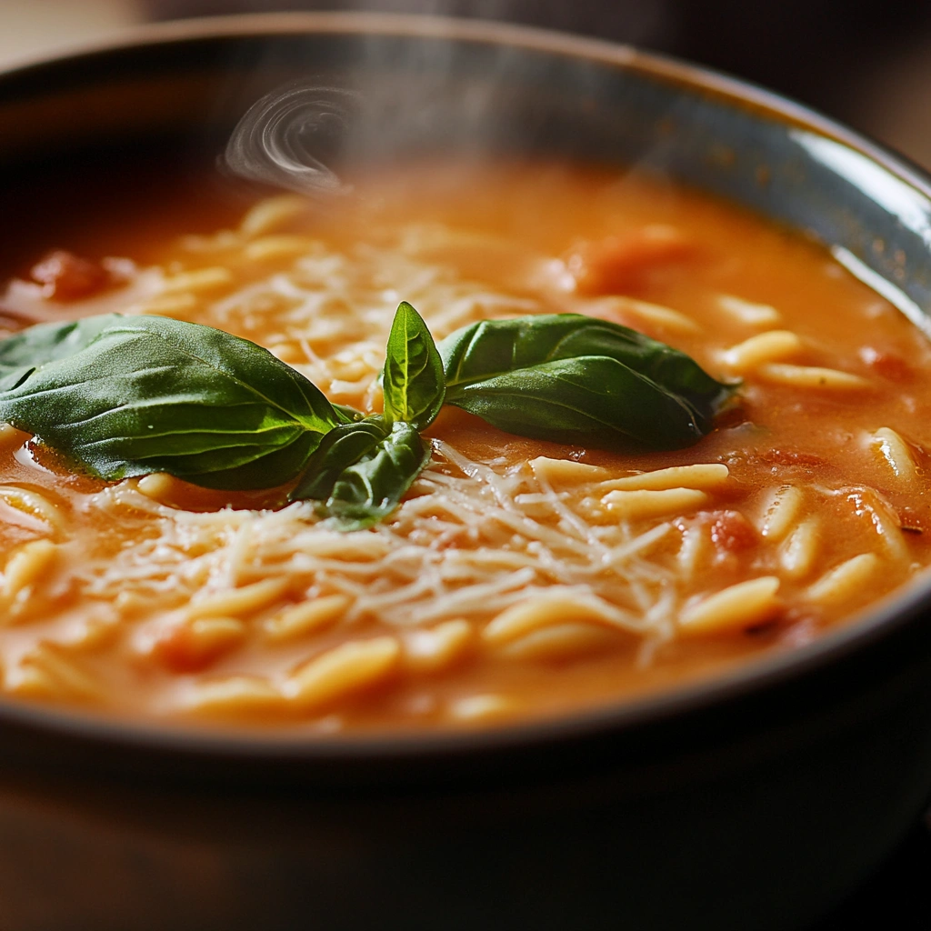 Tomato Basil Orzo Soup