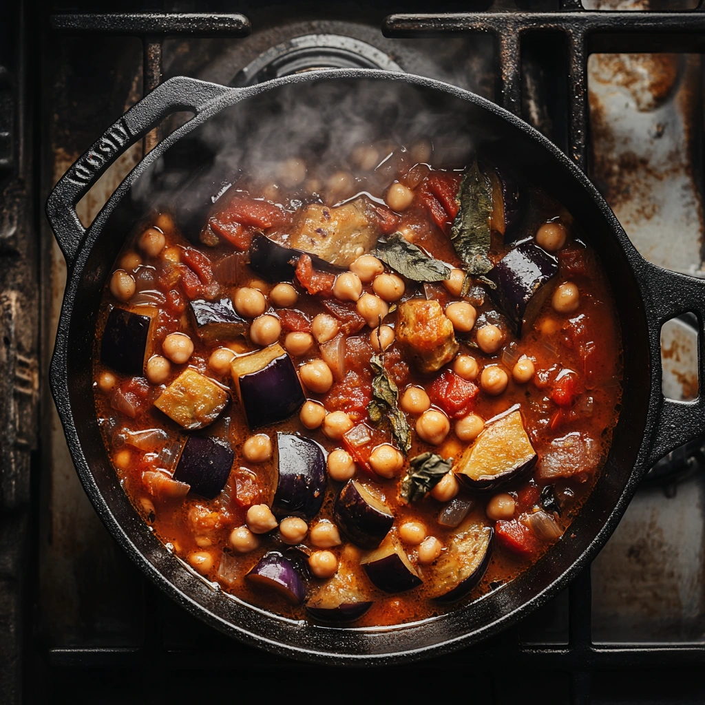 Spiced Eggplant & Chickpea Stew