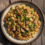 Jordanian Mansaf with Spiced Ground Beef and Yogurt Sauce