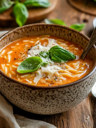Tomato Basil Orzo Soup