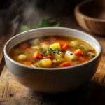 Sweet Corn & Coconut Soup with Vanilla Cream